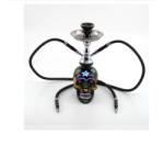 Atomic La Catrina Shisha 2 csöves vízipipa 45 cm - fekete, koponya mintás (AT-0230096)