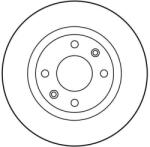 TRW DF2808 féktárcsa, fekete, 266mm