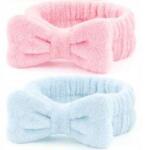  Kozmetikai hajpánt, masni, puha, sminkeltávolítás, védelem, rózsaszín, kék, szürke, fehér