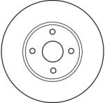 TRW DF4121 féktárcsa, első tengely, szellőző, 255mm külső átmérő, 20mm vastagság