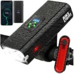 Retoo Extra Erős fényű 2 db LED-es vízálló kerékpár első és hátsó lámpa, USB-s, S102 (S102)