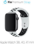 FixPremium - Silicon Sport Curea pentru Apple Watch (38, 40 & 41mm), alb
