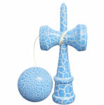 DEPOX Kendama X Originala, Profesionala, DEPOX®, Cracked, Lemn, 18 cm, Albastru/Alb (0395)