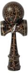 DEPOX Kendama X Originala, Profesionala, DEPOX®, Cracked, Lemn, 18 cm, Negru/Auriu (0394)