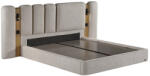 ABC Bedding Marmo Prime okos kárpitozott ágyneműtartós ágy - LED világítással, USB és USB-C csatlakozóval, széles, aszimmetrikus fejvég - 180x200