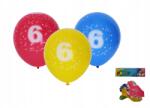 Wiky Felfújható lufi 30 cm 5 darabos készlet, 6-os számmal