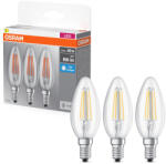OSRAM 3x LED izzó B35 gyertya E14 5.9W = 60W 806lm Hideg 6500K 300° foglalat Osram (4099854235412)