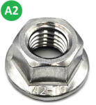  Recézett talpas anya M6 A2 rozsdamentes DIN6923