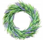 Vipolimex Levendula koszorú Pe 40 cm Zöld mohás virágok lila levendula (7210)