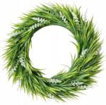 Vipolimex Levendula koszorú Pe 40 cm Zöld mohás virágok fehér levendula (7210)