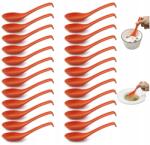  Műanyag Leveses Kanál Újrafelhasználható Kanál Sárga 24db (Łyżki łyżka wielokrotnego użytku do zupy)