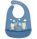 Canpol babies Canpol-babies Szilikon előke zsebbel Bonjour Pari (74/027_blu)