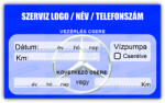 gigastore Mercedes - Vezérlés csere szerviz matrica 10x6 cm saját logóval : Színek - Világos kék