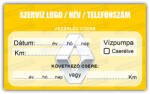 gigastore Renault - Vezérlés csere szerviz matrica 10x6 cm saját logóval : Színek - Sötét kék
