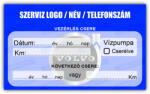 gigastore Volvo - Vezérlés csere szerviz matrica 10x6 cm saját logóval : Színek - Sötét kék