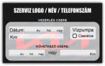 gigastore Kia - Vezérlés csere szerviz matrica 10x6 cm saját logóval : Színek - Szürke