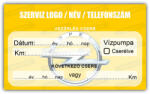 Opel - Vezérlés csere szerviz matrica 10x6 cm saját logóval : Színek - Special