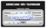 gigastore Ford - Vezérlés csere szerviz matrica 10x6 cm saját logóval : Színek - Special