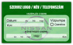 gigastore Nissan - Vezérlés csere szerviz matrica 10x6 cm saját logóval : Színek - Zöld