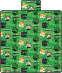 Carbotex Minecraft Coral fleece piknik takaró 140x200cm 240GSM vastag puha prémium anyagból