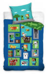 Carbotex Minecraft 100% pamut ágyneműgarnitúra 160x200cm ágyneműhuzat + 70x80cm párnahuzat