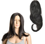 [in. tec] Peruca lunga dreapta neagra 61 cm din par sintetic Kanekalon (53858593)
