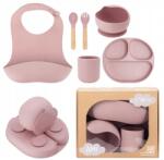 MoMi Gyerek szilikon étkészlet Ami rózsaszín (KJZMMAMIPI)