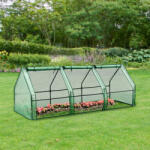[en. casa] Mini sera de gradina Höflein 240x90x90 cm cu folie PE si 3 ferestre (77016004)