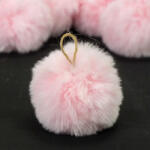  Pihe-puha szőrgombóc 8cm 6db/cs rózsaszín - karácsonyfára és ünnepi dekorációhoz