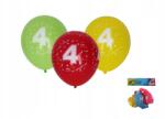 Wiky Felfújható lufi 30 cm 5 darabos készlet, 4-es számmal