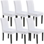 [neu. haus] Set 6 huse elastice pentru scaune, albe, 42-53 cm, neu. haus (56606528)
