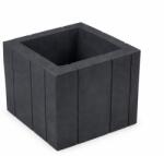 Elpreco Jardiniera beton Cubo 30x30x30 cm, antracit, pentru flori si amenajari gradina (ELP-C10542270003)
