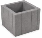 Elpreco Jardiniera beton Cubo 30x30x30 cm, gri, pentru flori si amenajari gradina (ELP-C10542270015)