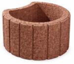 Elpreco Jardiniera beton Rondo Flor 30x30x20 cm, rosu, pentru flori si amenajari gradina (ELP-C10545260019)
