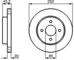 Bosch 0 986 479 238 Féktárcsa (1db)