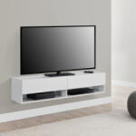 [en. casa] Comoda TV suspendata Halmstad 140x31x30 cm alba, en. casa (73294039)