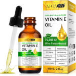Nova Kiss Ulei Premium Ultra Concentrat Vitamina E, 100% Natural Pur, Fara Hexan pentru Ten, 60 ml