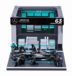  Mercedes modellkészlet, pit belépő, bburago, 1: 43, George Russell, #63, W15 E - fansbrands - 12 599 Ft