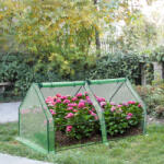 [en. casa] Minisera de gradina verde 180x90x90 cm cu folie PE si 2 ferestre (79259069)