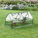 [en. casa] Mini sera de gradina Laubach 120x60x60 cm, folie PVC transparenta (77016003)