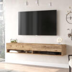 [en. casa] Comoda TV suspendata Laitila 180 cm, stejar rustic, cu 2 usi (80983387)