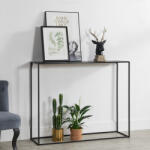 [en. casa] Consola pentru hol Malvarrosa 115x32x92 cm din metal negru mat (65461662)