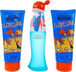 Moschino Eau De Toilette, Moschino, For Women, 50 ml + I Love, Cleansing, Shower Gel, For All Skin Types, 100 ml + I Love, Hydrating, Body Lotion, 100 ml