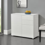 [en. casa] Comoda sideboard Paarl, alb mat, cu 2 usi si 2 sertare, 79x36x74 cm (71488097) Comoda