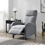 [en. casa] Fotoliu recliner Bregenz cu spatar reglabil, textil gri deschis (68050990)