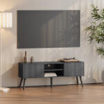 [en. casa] Comoda TV Eskilstuna cu 2 usi si 2 rafturi, gri închis, 120 cm (73649703)