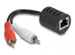 Delock Аудио удължител, Delock, 2xRCA-мъжки към RJ45, PVC, черен (87857) (87857)