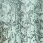 FüggönyFutár Webáruház Quadrat - Türkiz színű bársonyos felületű, geometriai mintás, jacquard szövött dekorfüggöny, egyedi méretre, készre varrjuk