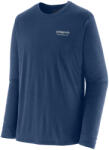 Patagonia M's L/S Cap Cool Merino Blend Graphic Shirt férfi póló XL / kék
