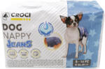 Croci Scutece pentru caini, Croci Dog Nappy, model jeans, S-M, 30-39 cm (C6028532)